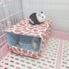 Hamster Winter Bed Warm Cave Cozy Hideout Bottomless House Cute Print for Small Animals Ferrets Playing Sleeping
