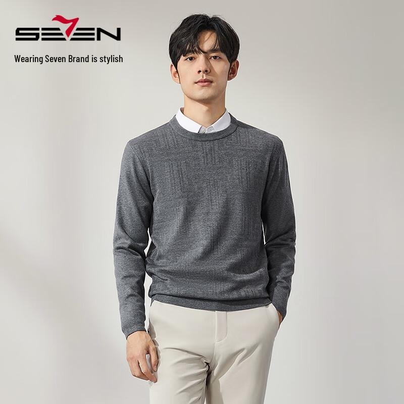 Septwolves Men's Round Neck Knit Sweater