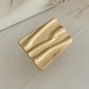 Creative Irregular Geometric Square Round Open Ring for Women Hip Hop Gold Color Adjustable Ring Finger Jewelry 2025 New