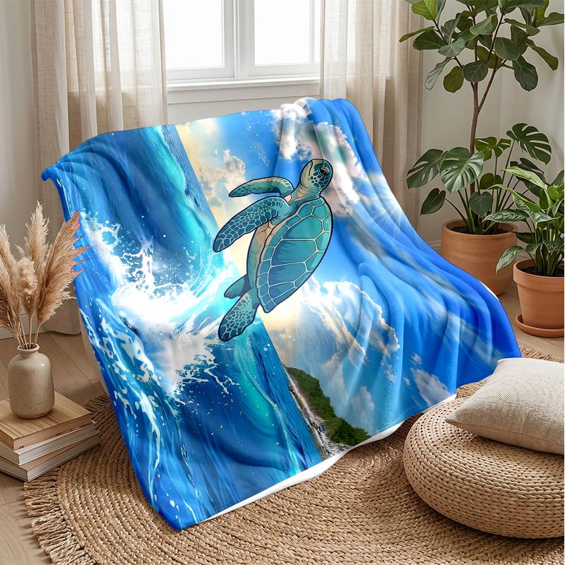 Ocean Adventure Map Theme blanket Lightweight Warm Flannel Blanket Decorative Throw Blanket for Home Decoration