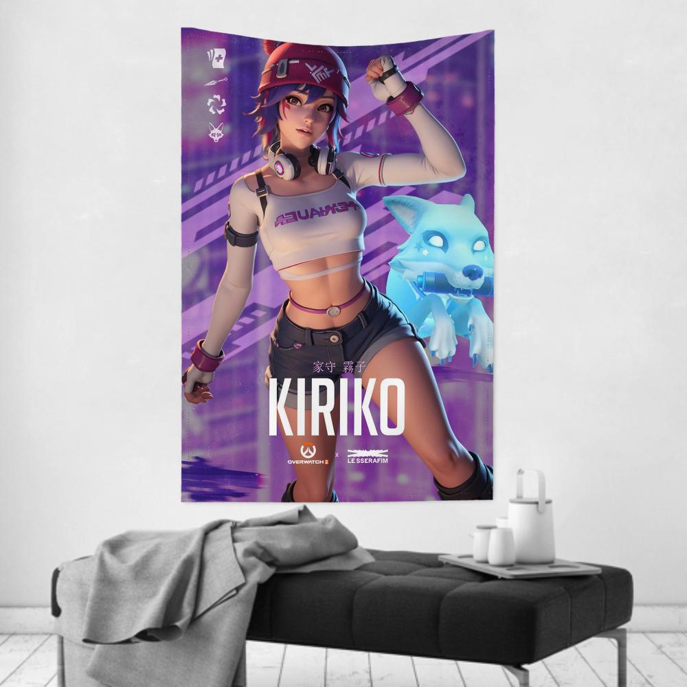 Game The Overwatch 2 Tapestry Room Decor Wall Cloth Party Hanging Background Room Decor Baby Room