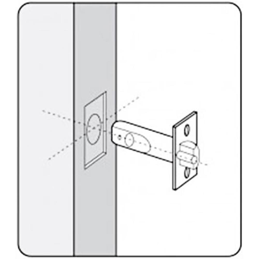Brass Door Latch Polished Brass Tubular Latch Radius Shaped Tubular Latch Built-in Face Plate Compatible With Backplate