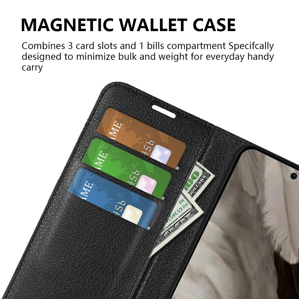 Litchi Texture Shell for Google Pixel 8 Pro Wallet Phone Cover PU Leather Stand Mobile Phone Case
