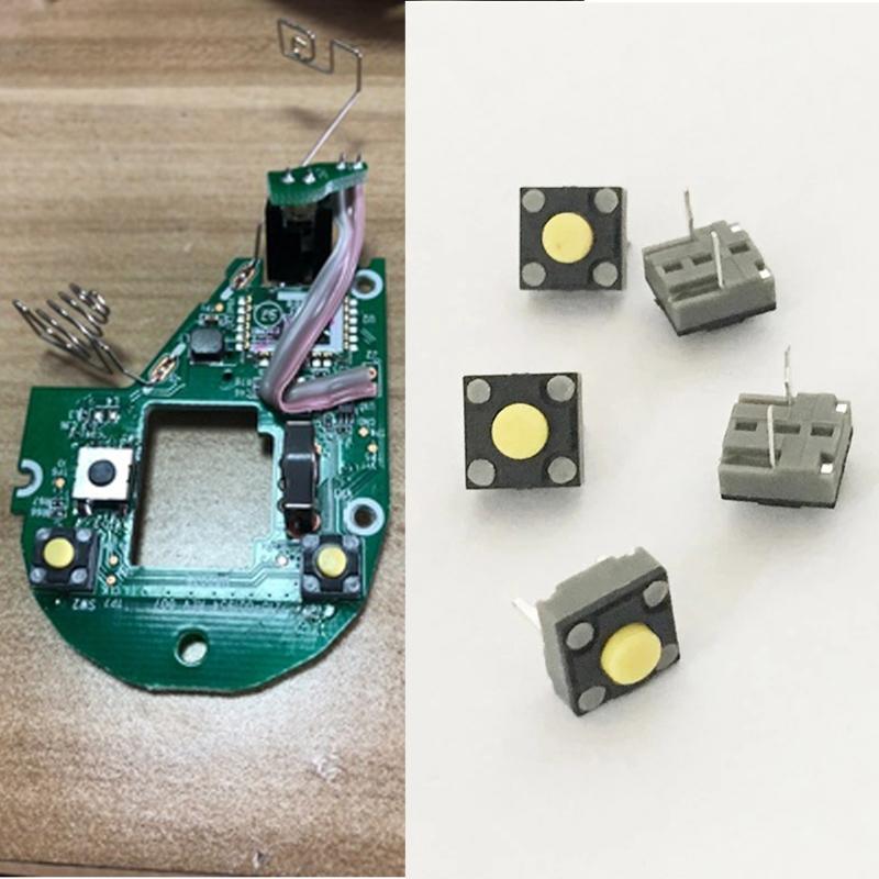 2Pcs 6x6x4.3mm Square Mouse Micro Switch for Consumer Electronics Medical Testing Computers Servers Mouse Micro Buttons