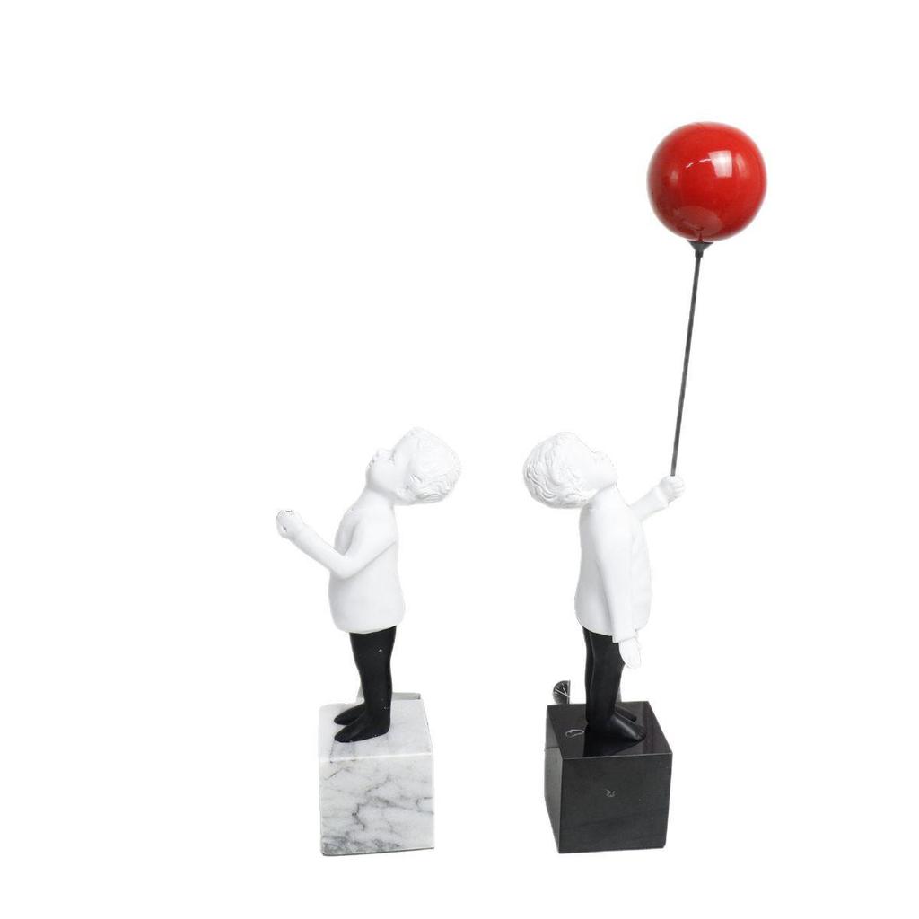 Nordic Balloon Boy Sculpture for Home or Office Decor