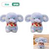 Cute Flower Holding Elephant Plush Toy Soft Stuffed Animal Doll Kids Birthday Valentines Day Gift Home Decor Fluffy Plushie