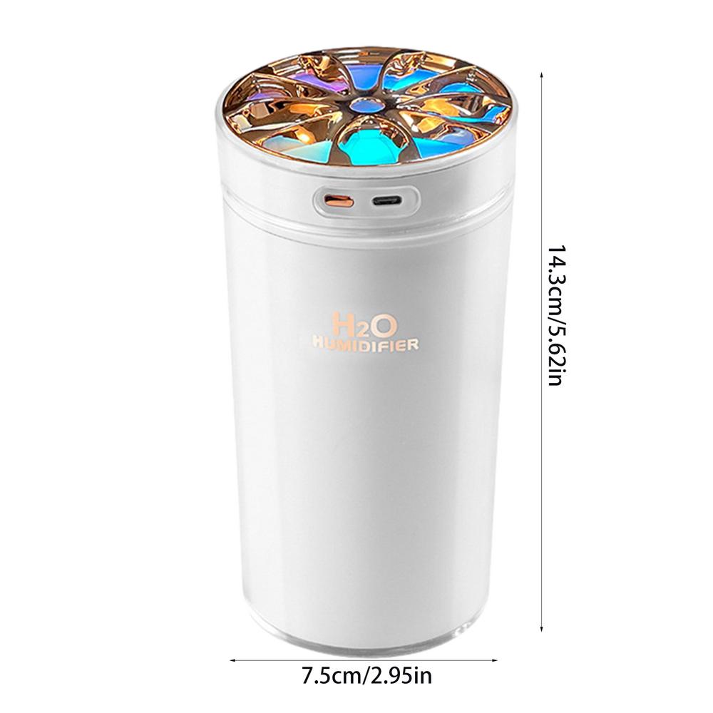 Беспроводной автомобильный увлажнитель воздуха Портативный 300 мл Автомобильный ароматизатор Увлажнитель воздуха Диффузор Дорожный увлажнитель Мини-увлажнитель белый