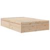 Solid Wood Bed Frame Without Mattress 135 X 190 Cm Pine Wood