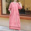 Women's Plus Size Boho Printed Maxi Dress – Oversized Summer Dresses with Pockets