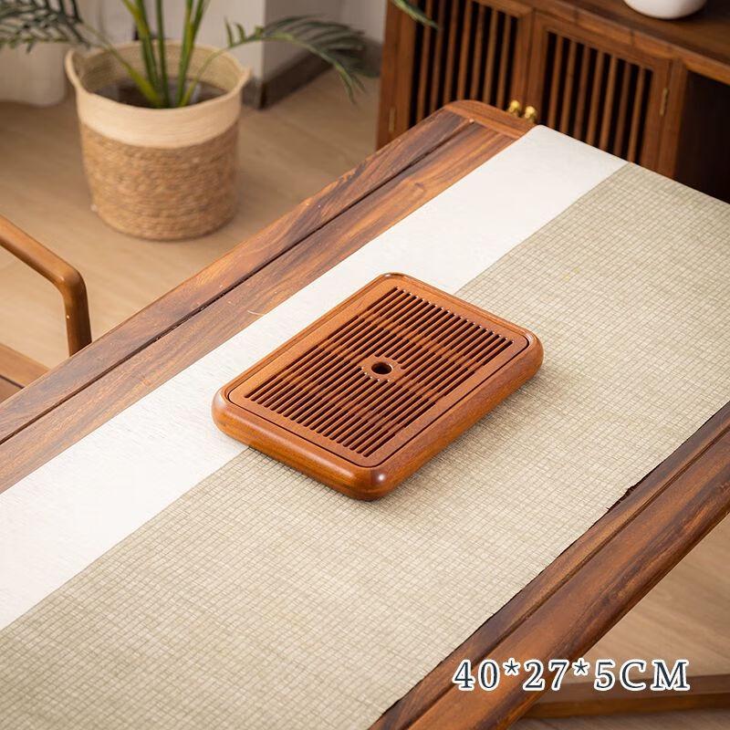 

Premium Bakelite Solid Wood Tea Tray with Water Storage