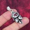 White Topaz Gemstone Pendant, 925 Solid Sterling Silver Antique Pendant, Handmade Jewelry Anniversary, Gift For Mom
