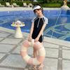 Girls Two Piece Swimsuit Summer UV Protection Quick Dry Professional Training Swimwear For Big Kids