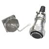 WY24 Waterproof Aviation Plug Square Flange Socket, 19-Pin, J23 Hole, Industrial Connector 4579810.