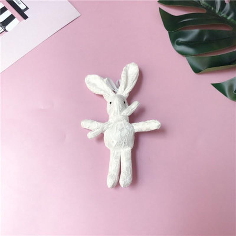 Rabbit special cute rabbit doll key bag hanging pendant cartoon flower wedding party decoration