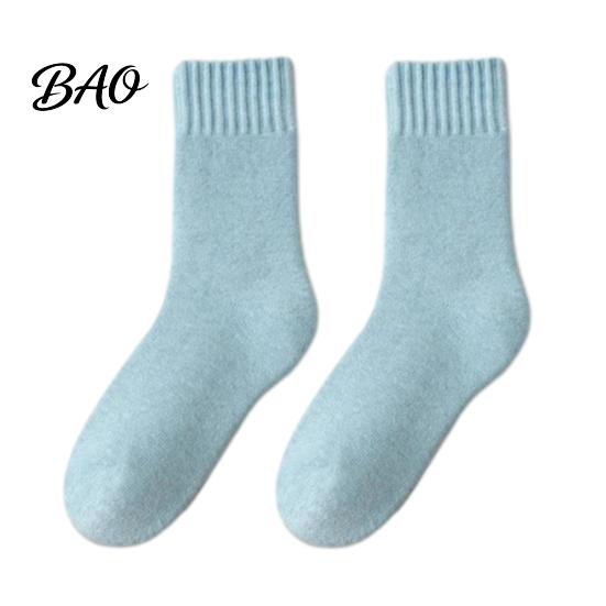 Non Binding Elastic Comfort Socks Women Thickened Winter Socks, Solid Color Mid Calf Thermal Fleece Lined Cozy Fuzzy for Snow Boots Crew Cold Weather,