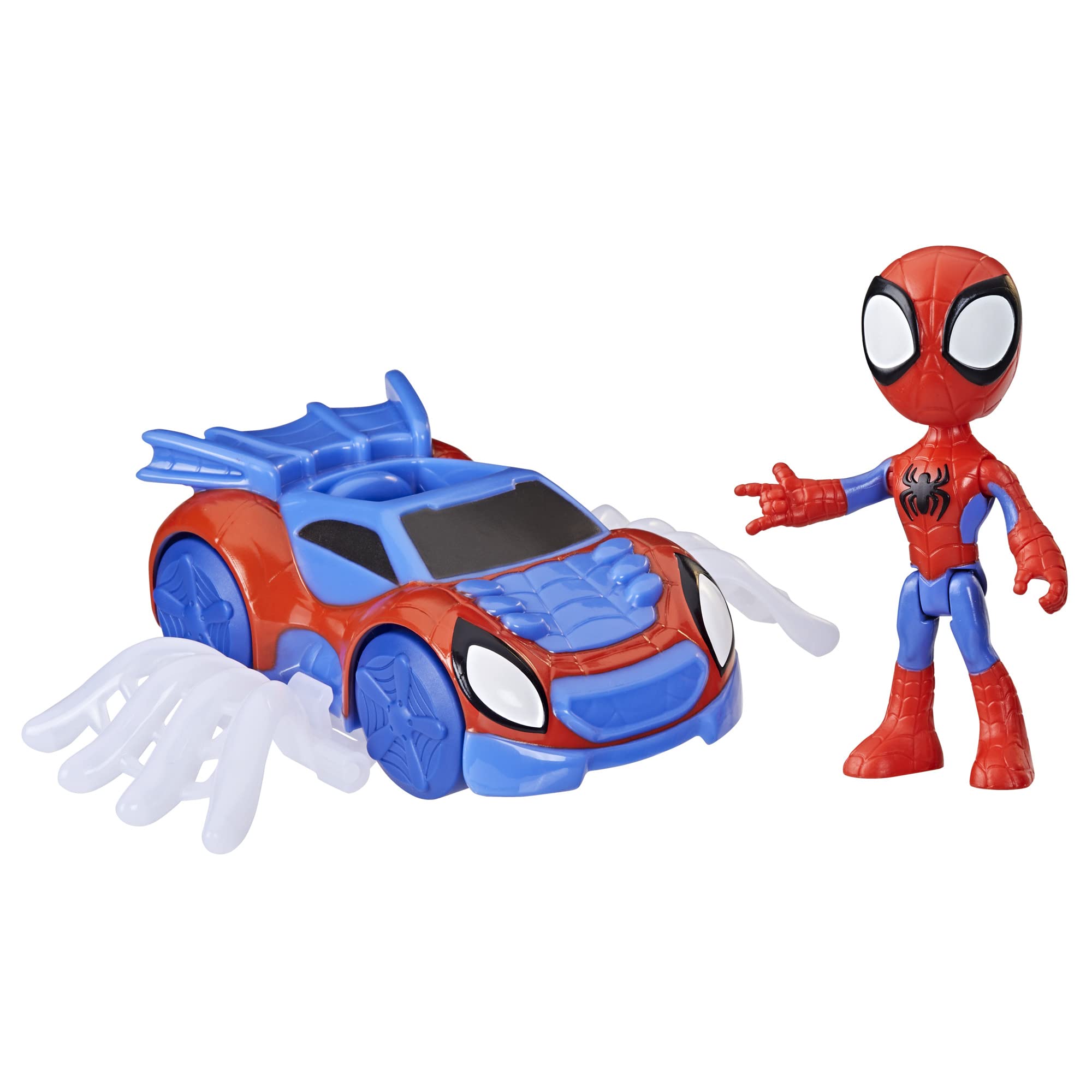 Hasbro Marvel Паучок и его удивительные друзья Паучок Фигурка для дошкольников от 3 лет Аутентичный Паукоход, 4 дюйма (10 см) Фигурка, Транспортное средство, Игрушка, 3+, F7454,