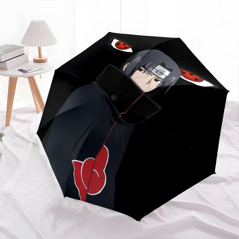 Itachi Uchiha Pattern, Automatic Folding Umbrella, Portable and Foldable Design, 8 Ribs, a Christmas or Birthday Gift.