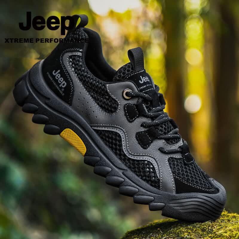 JEEP Men s Lightweight Breathable Mesh Hiking Casual Shoes 42