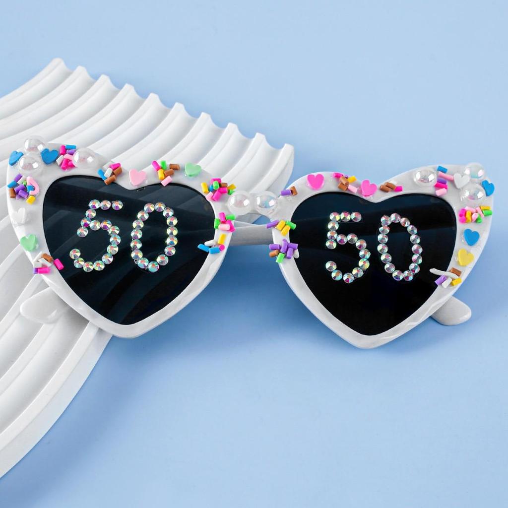 TEMU Black Birthday Party Sunglasses, Unisex Sexy Design 2025.