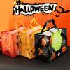 Halloween Gift Bags Nonwoven Reusable Tote for Trick or Treat Candy Spooky Party Large Capacity Spooky Holiday Storage Handbag