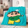 Shinchan Anime Print Blanket Warm Comfortable Flannel Blanket Suitable for Bedrooms, Sofas, Beds, Chairs, Picnics, Travel