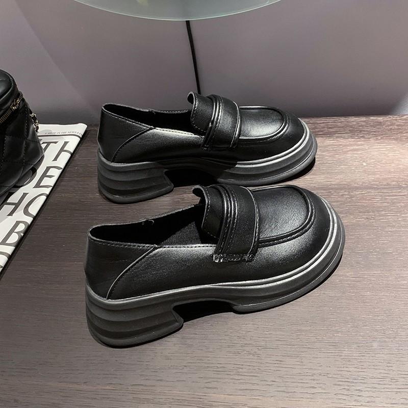 New Vintage British Style Women's Flats Versatile Jk Small Leather Shoes Summer Season Comfortable Slip-on Loafers