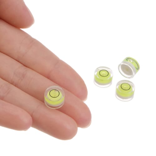 uxcell Round Bubble Level, 10x6mm, Mini Circular Bullseye Level for Leveling Cameras, Tripods, Telescopes, Workshop Turntables, and Picture Frames, Li