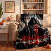 Dark Gothic Custom Flannel Blankets Soft Warm Cozy Throws for Home Decor Holiday Gifts
