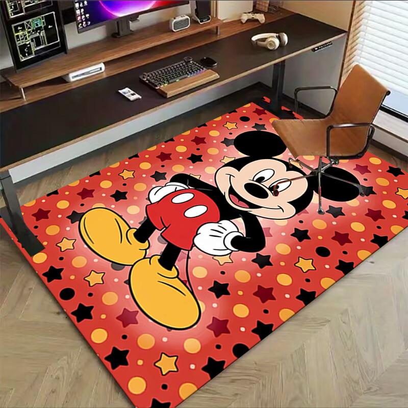Mickey Mouse Starry Background Carpet For Playroom Bedroom Living Room Sofa Home Decorkids Game Area Rug Nonslip Floor Mat