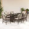 VidaXL 7-Piece Garden Dining Set with Cushions, Patio Table and Chairs, Patio Furniture, Outdoor Furniture, 3212058
