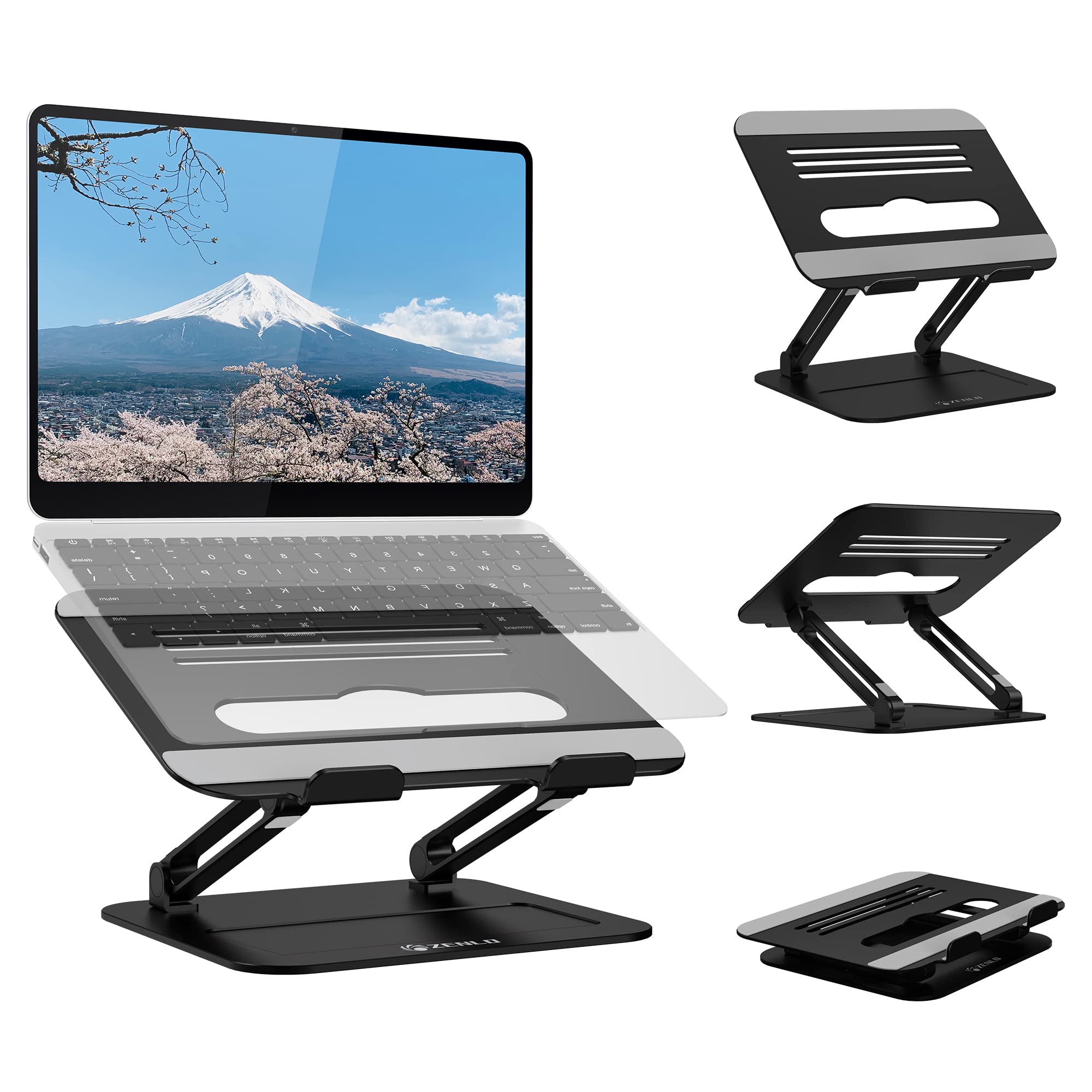 

Эргономичный ноутбук ПК планшетный компьютер регулируемый улучшает снимает боль в спине и алюминиевый сплав тепло 20 кг вес подходит для Macbook Macbook iPad и более вверх чёрный