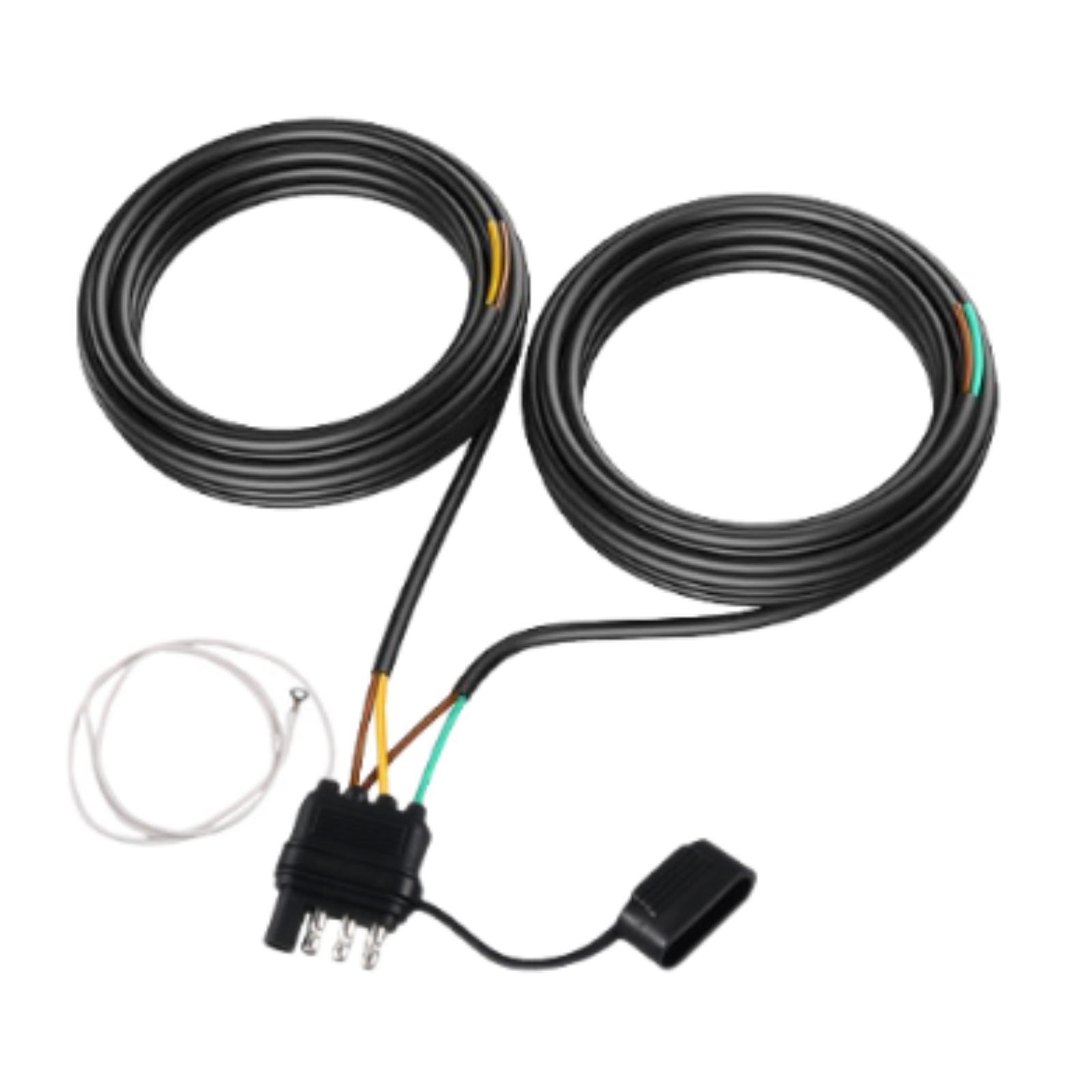 

Universal 4 Pin 5 Wire Trailer Wiring Harness Replacement Kit Easy Install Y Split for Trailer Towing Hitch RV Boat Utility