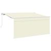 Retractable Awning Cream 300 X 200 Cm Polyester and Aluminum