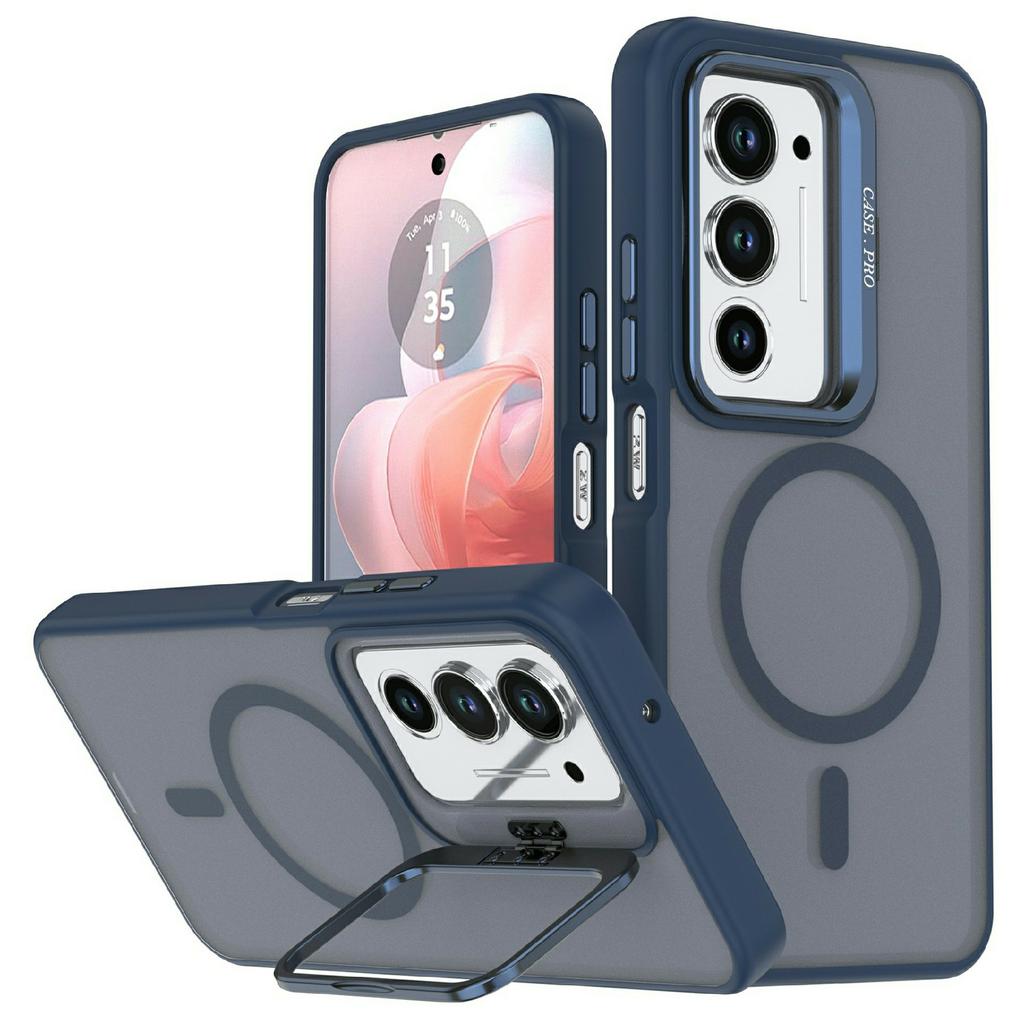 For Xiaomi Redmi 15 5G (Global) (169mm) Magnetic Case Foldable Kickstand Matte PC + TPU Phone Cover