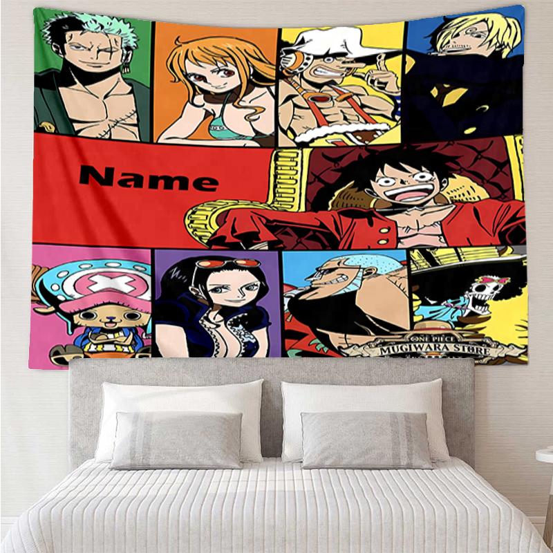 Custom Name One Piece Print Tapestry, Backdrop, Easy Setup, Ideal for Bedroom, Office & Living Room, with Aesthetic Wall Hanging Decor.