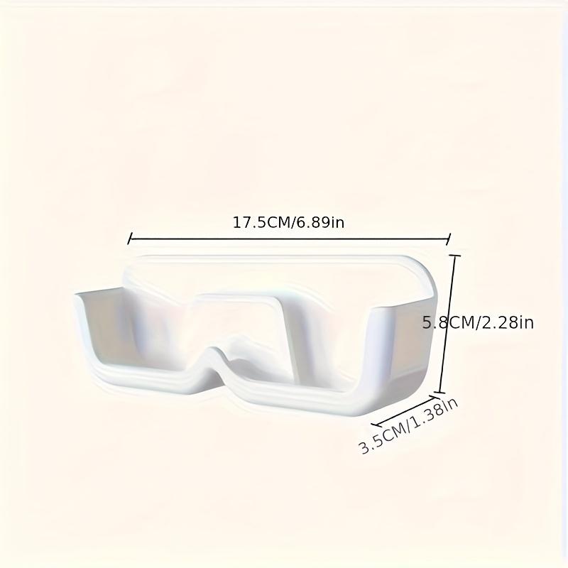 מדף אחסון לאמבטיה מודבק לקיר למשקפיים ומשקפיים, פלסטיק, אין צורך בחשמל