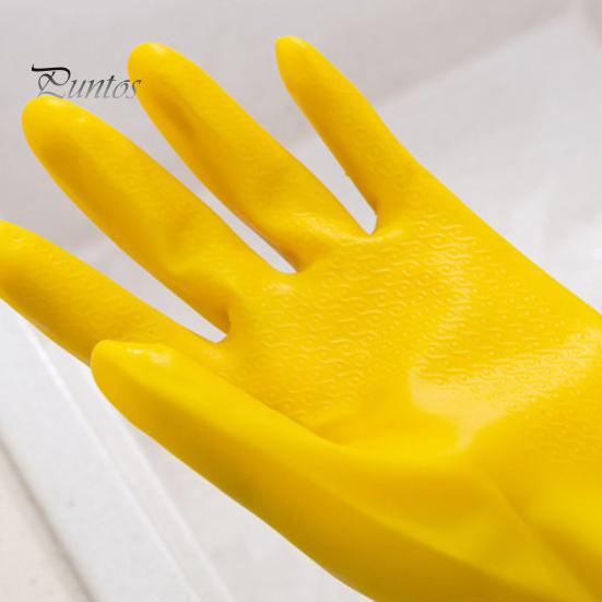 Extended Wristband Cleaning Gloves 2PCS Household Gloves, Reusable PVC Waterproof Thickened Work Non Stick for Scrubbing Multi Purpose Dishwashing And