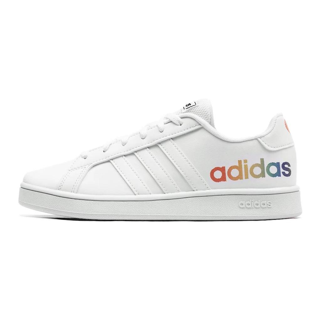 

Adidas Neo GRAND COURT K Стійкі до стирання Низькі Скейтбордичні кросівки Чисто білі Дитячі H02289 30