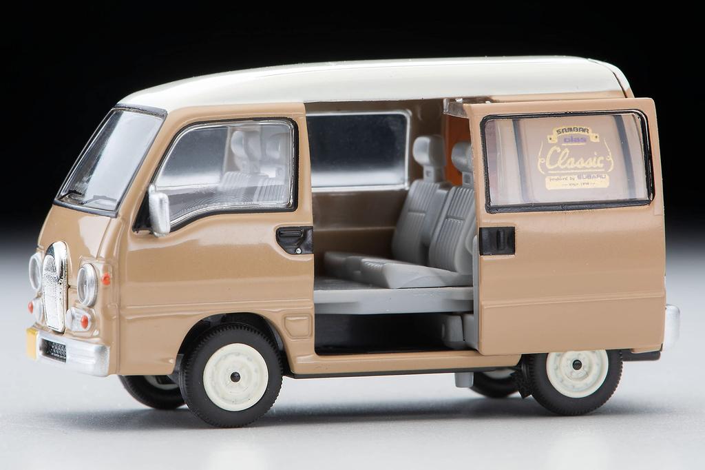 Tomytec Tomica Limited Vintage Neo Scale Subaru Sambar Dias Classic 1994 Finished Product 1/64 LV-N249c Model, Sepia/White,