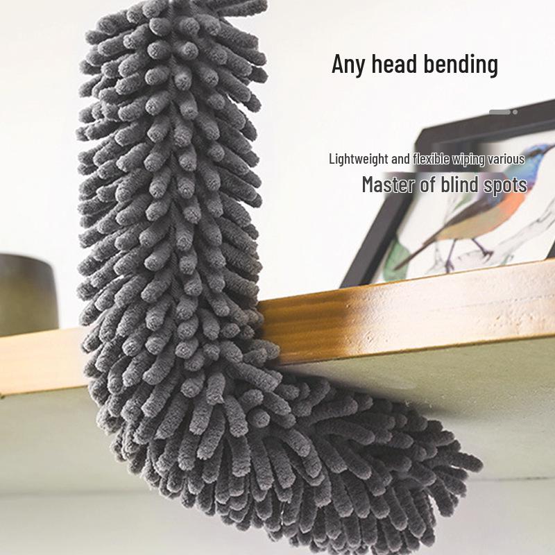 Flexible Electrostatic Chenille Duster with Bendable Brush
