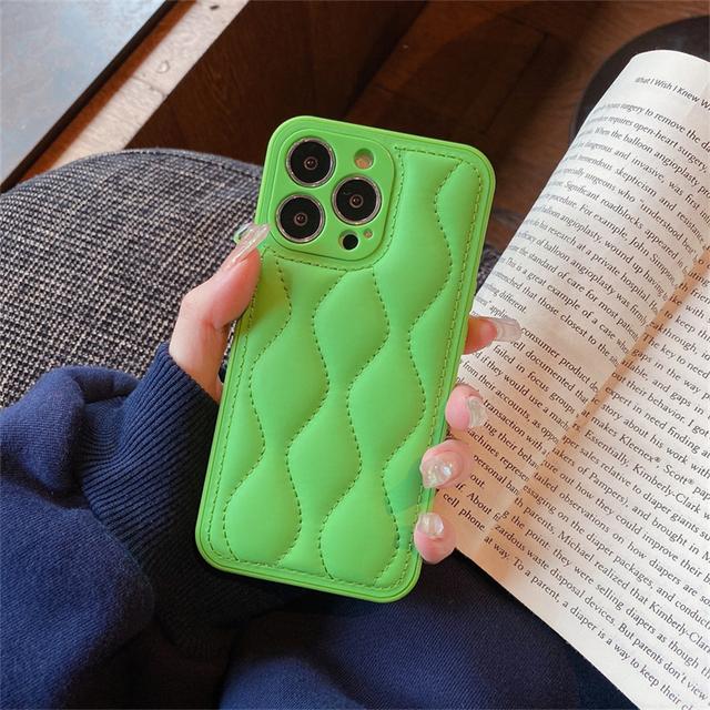 

Ins стильный волнистый узор из мягкой кожи простой чехол для телефона для Iphone 13 12 11 Pro Xs Max X Xr противоударный защитный чехол