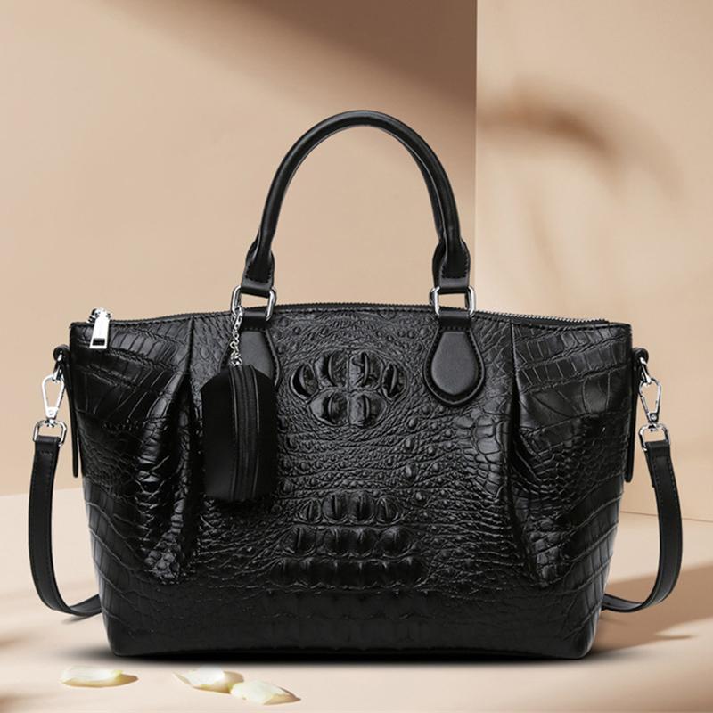 Handbag Crocodile Pattern Women's Bag Large-capacity European and American Fashion Tote Bag Commuter Shoulder Bag Women