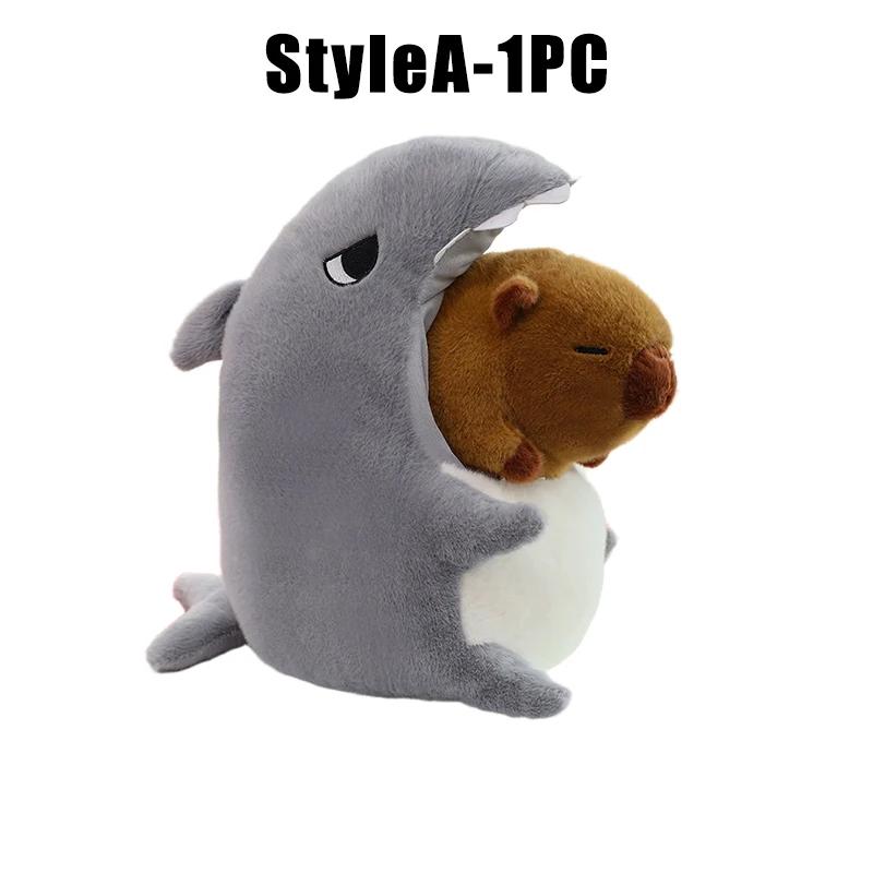 Новая Капибара с Носимым Зеленым Динозавром Крокодилом Плюшевая Игрушка Каваи Плюшевая Игрушка Мягкая Симуляция Капибары Пушистое Набивное Животное Игрушка