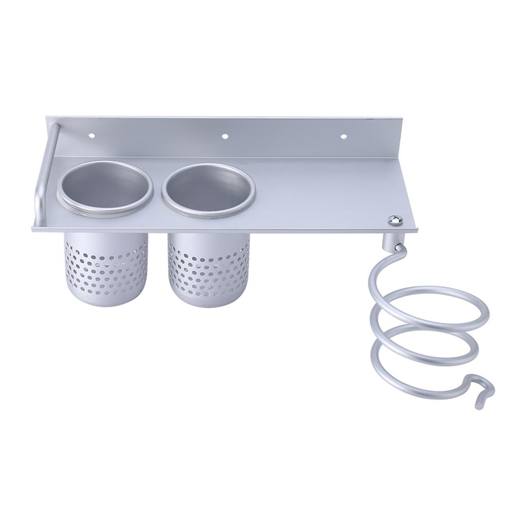 Nástěnný úložný organizér držák fénu držák na zubní kartáčky toaleta