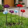2Pcs Large Garden Metal Flower Stakes Weather-resistant Artificial Flower Ornaments Patio