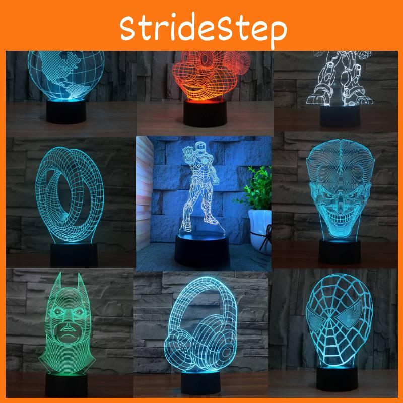 Led Night Superheroes Light Color Changing Mode Living Room Decor Bedroom