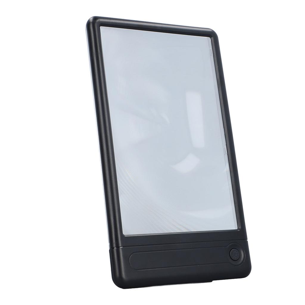 5X Reading Magnifier with Stand 43 LED 3 Brightness Full Page Rectangular Magnifier for Engraving Pr