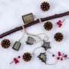 Rustic Christmas Bells Metal Tibetan Inspired Bells Decorative Cow Bells with 4 Bells on Hanging Rope for Home Door Mantel Decor