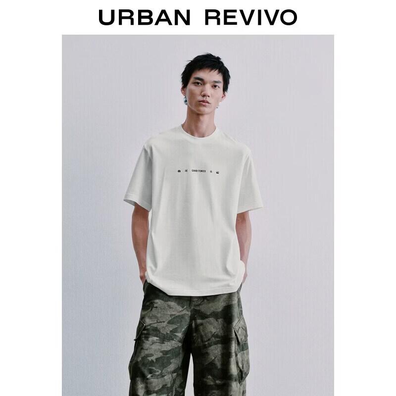 UR2026 Men s Color-block Print Cotton T-Shirt XS