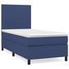 3141599 vidaXL Divan Bed with Mattress Blue 100x200 Cm Fabric